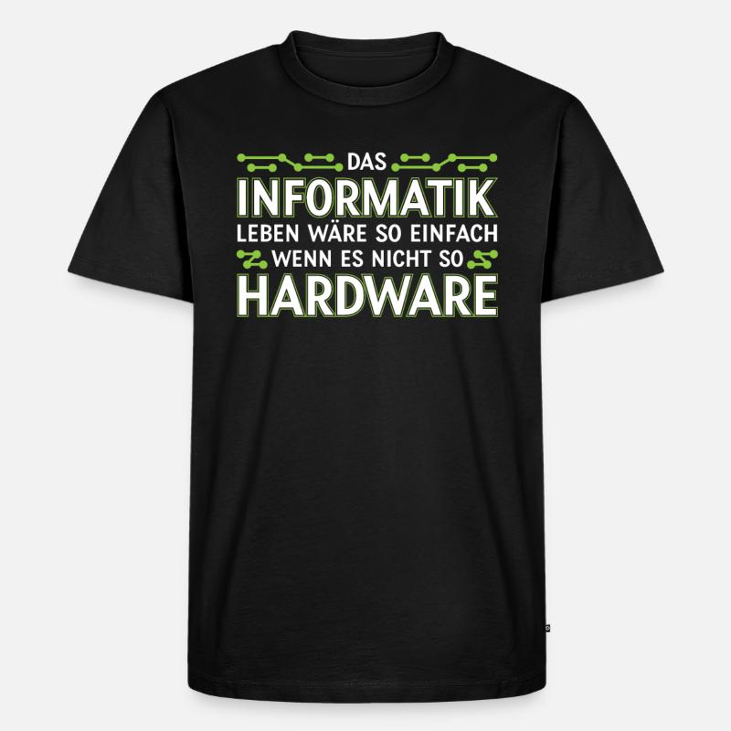Informatik Informatiker - Männer Premium Bio T-Shirt - Schwarz