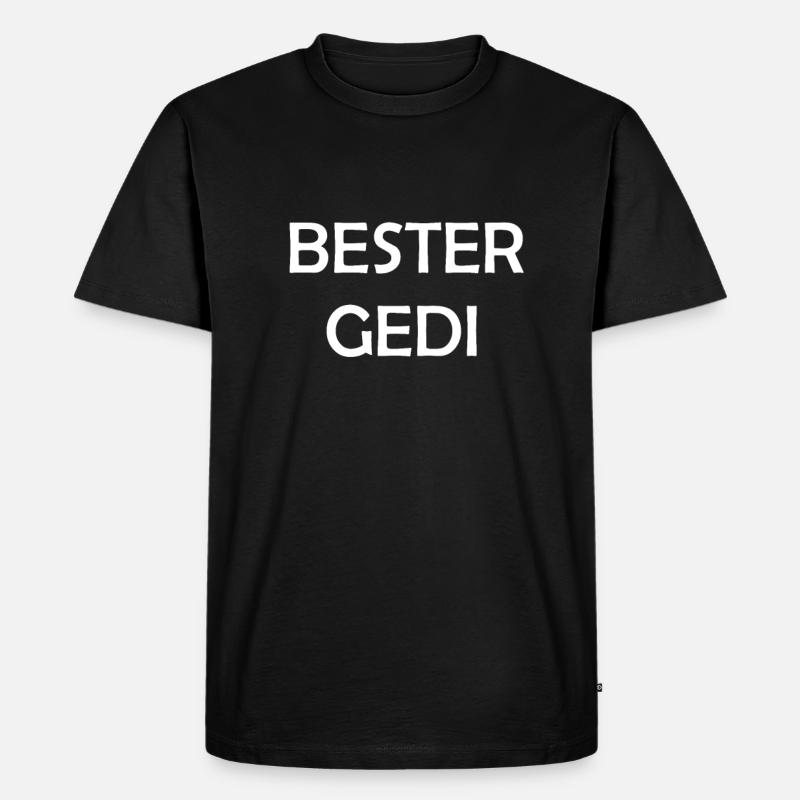 Bester Gedi - Männer Premium Bio T-Shirt - Schwarz