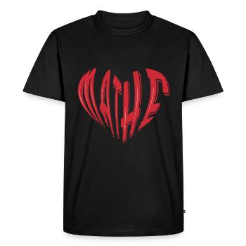 Math Heart Teacher Student Mahematics Nerd Magisterium - T-shirt Premium bio Homme - noir - Devant - Nico (187cm)