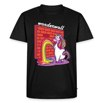 Licorne pipi drôle Licornes drôles - T-shirt Premium bio Homme - noir - Devant - Nico (187cm)