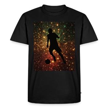 Footballeur joueur de football footballeur fan de football - T-shirt Premium bio Homme - noir - Devant - Nico (187cm)