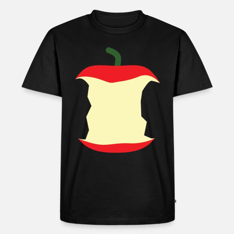 Bitten apple Bitten fruit - Men's Premium Organic T-Shirt - black
