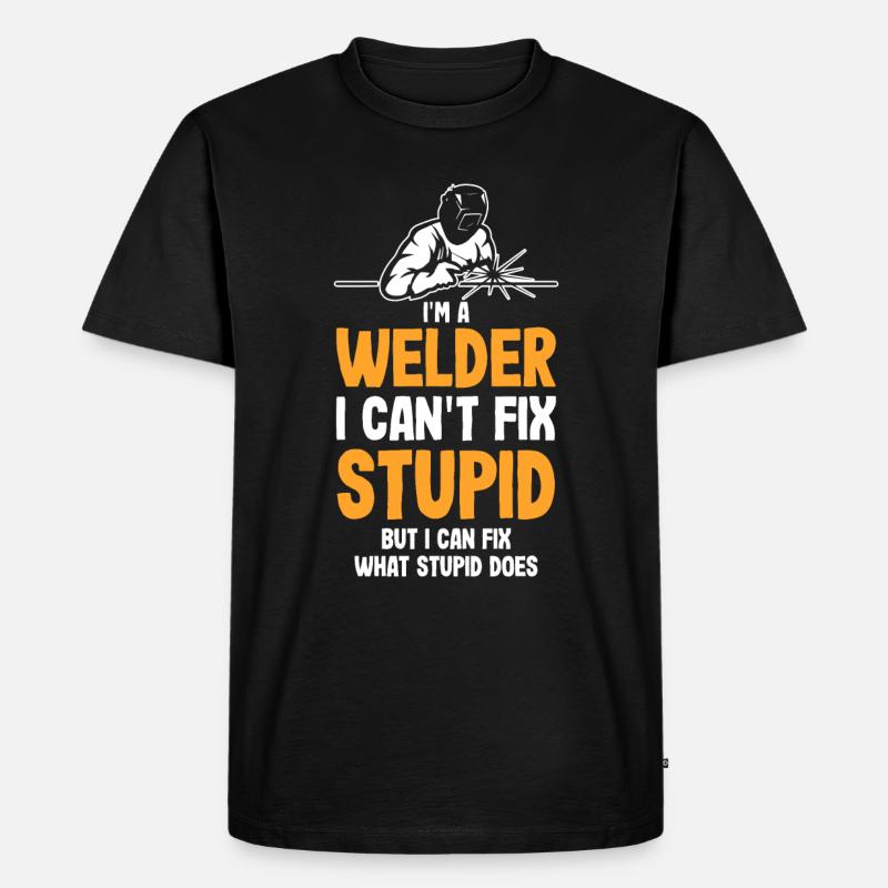 Schweißer Handwerker Schweißen Beruf - Männer Premium Bio T-Shirt - Schwarz