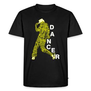 Danseur danse musique disant cadeau de danseur - T-shirt Premium bio Homme - noir - Devant - Nico (187cm)