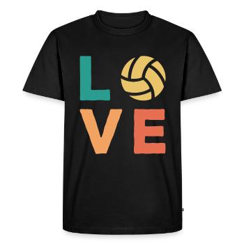 Aime le volleyball, aime le volleyball de plage en équipe sportive - T-shirt Premium bio Homme - noir - Devant - Nico (187cm)