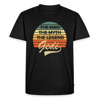 Gedi gift idea Firmgedi Taufgedi Ged gifts - Men's Premium Organic T-Shirt - black - Front - Nico (187cm)