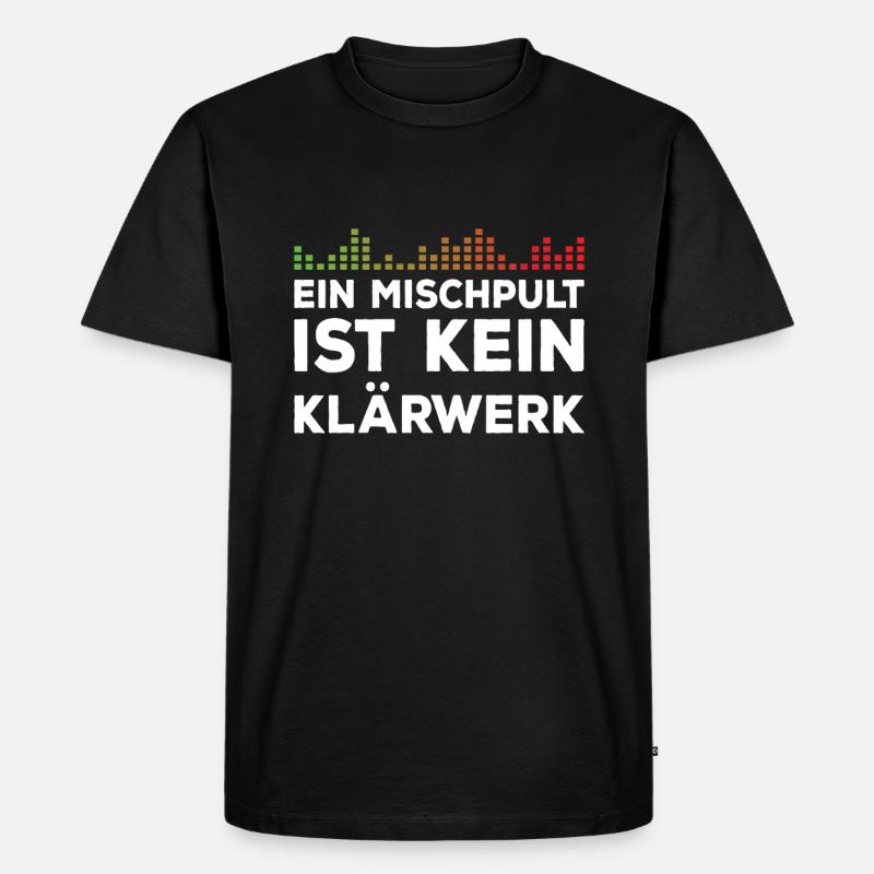 DJ Techno Tontechniker Mischpult Lustig - Männer Premium Bio T-Shirt - Schwarz
