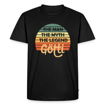 Götti Firmgötti Taufgötti Gotti Geschenkidee - Männer Premium Bio T-Shirt - Schwarz - Vorne - Nico (187cm)
