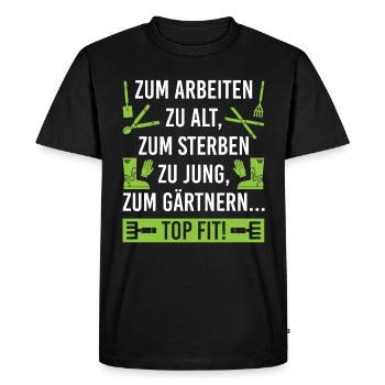 Gärtner Hobbygärtner Rentner Garten Geschenk - Männer Premium Bio T-Shirt - Schwarz - Vorne - Nico (187cm)