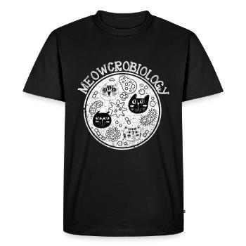 Chat de science microbiologie Meowcrobiologie - T-shirt Premium bio Homme - noir - Devant - Nico (187cm)