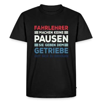 Fahrlehrer Fahranfänger Prüfung Fahrschule Auto - Männer Premium Bio T-Shirt - Schwarz - Vorne - Nico (187cm)