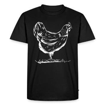 Chicken Drawn Chickens Farmer Farmers Chicken Farmer - Men's Premium Organic T-Shirt - black - Front - Nico (187cm)