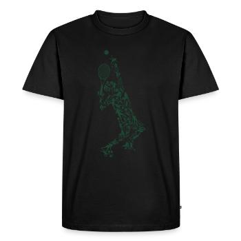 Joueur de tennis figure entraîneur de tennis entraîneur de tennis Ges - T-shirt Premium bio Homme - noir - Devant - Nico (187cm)