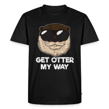 Get Otter My Way Loutres drôles - T-shirt Premium bio Homme - noir - Devant - Nico (187cm)