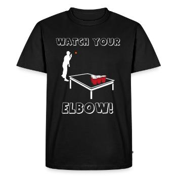 Beerpong Beer Pong Party Fête du festival du jeu à boire - T-shirt Premium bio Homme - noir - Devant - Nico (187cm)