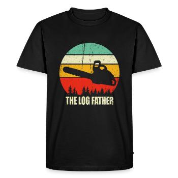 Cadeau drôle de tronçonneuse de bûcheron d'arboriste - T-shirt Premium bio Homme - noir - Devant - Nico (187cm)