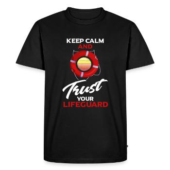 Lifeguard Lifeguard Piscine extérieure Piscine intérieure - T-shirt Premium bio Homme - noir - Devant - Nico (187cm)