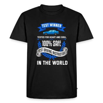 Instructeur de conduite école de conduite voiture permis de conduire - T-shirt Premium bio Homme - noir - Devant - Nico (187cm)