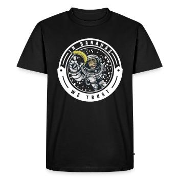 Monkey chimpanzee monkey monkey monkeys banana monkey monkey monkey - Men's Premium Organic T-Shirt - black - Front - Nico (187cm)