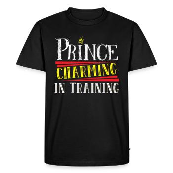 Prince charmant dans la formation Crown King - T-shirt Premium bio Homme - noir - Devant - Nico (187cm)