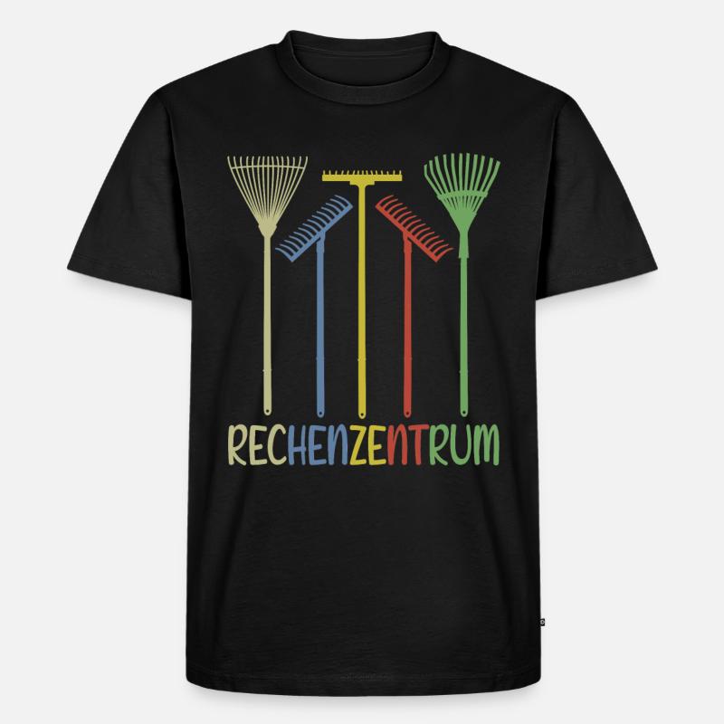 Garten Rechen Rechenzentrum - Männer Premium Bio T-Shirt - Schwarz