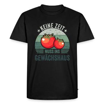 Retro Tomaten Gärtner Tomatengärtner Gemüsebeet - Männer Premium Bio T-Shirt - Schwarz - Vorne - Nico (187cm)