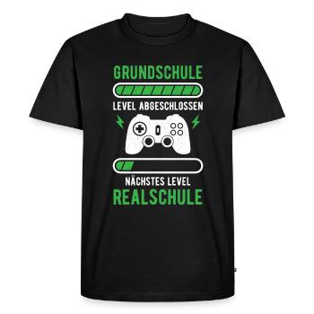 Mittlere Reife 5. Klasse Realschule Weiterführende - Männer Premium Bio T-Shirt - Schwarz - Vorne - Nico (187cm)