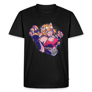 Hentai Manga Anime Waifu Japanese ahegao sexy girl - T-shirt Premium bio Homme - noir - Devant - Nico (187cm)