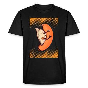 Pierogi KIELBASA Viande charcuterie raviolis - T-shirt Premium bio Homme - noir - Devant - Nico (187cm)