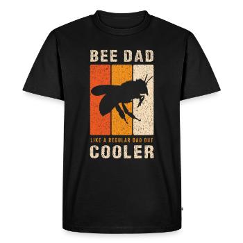 Abeille papa comme un habitué papa Mais Cooler - T-shirt Premium bio Homme - noir - Devant - Nico (187cm)