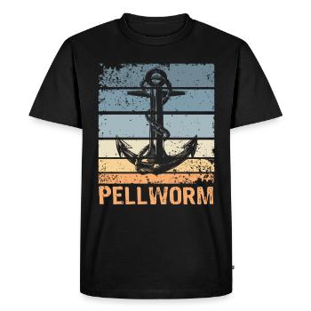 Pellworm vacances Mer du Nord Ancre - T-shirt Premium bio Homme - noir - Devant - Nico (187cm)