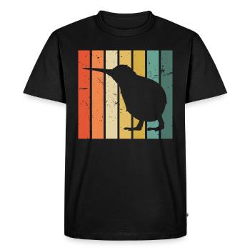 Kiwi Vogel - T-shirt Premium bio Homme - noir - Devant - Nico (187cm)