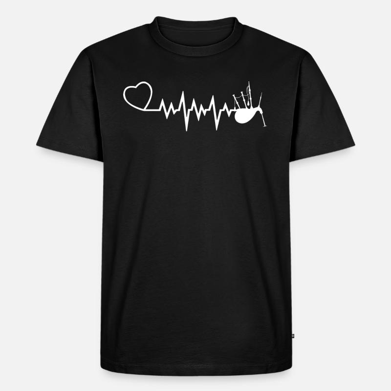 Dudelsack - Männer Premium Bio T-Shirt - Schwarz