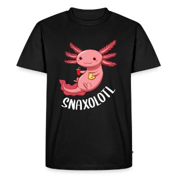 Snaxolotl Snacks Axolotl - T-shirt Premium bio Homme - noir - Devant - Nico (187cm)