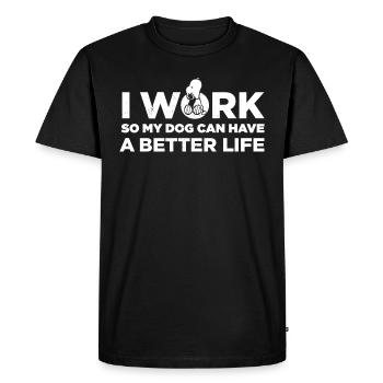 Peanuts Snoopy Funny Dog Quote - Men's Premium Organic T-Shirt - black - Front - Nico (187cm)