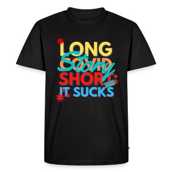 Longue histoire courte: C’est nul - T-shirt Premium bio Homme - noir - Devant - Nico (187cm)