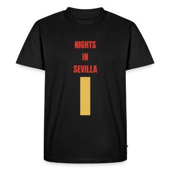 Seville Nightlife Seville Souvenir Gift - Men's Premium Organic T-Shirt - black - Front - Nico (187cm)