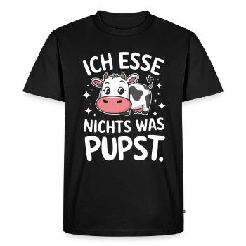 Végétarien Végétalien Végétarien Végétarien - T-shirt Premium bio Homme - noir - Devant - Nico (187cm)