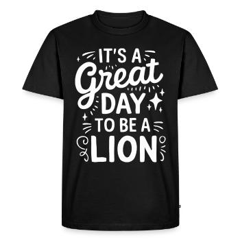 Lion Lion Animal Africa - Men's Premium Organic T-Shirt - black - Front - Nico (187cm)