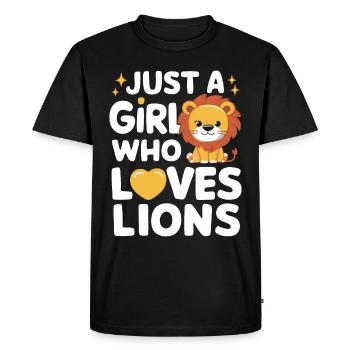 Lion Lion Animal Africa - Men's Premium Organic T-Shirt - black - Front - Nico (187cm)
