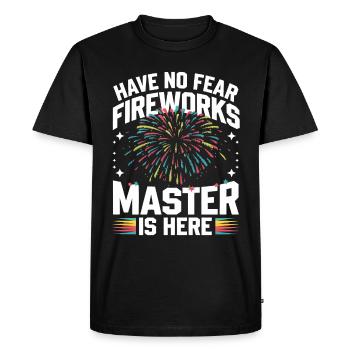 Pyrotechnie Feux d’artifice Pyrotechnie - T-shirt Premium bio Homme - noir - Devant - Nico (187cm)