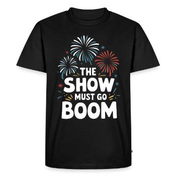 Pyrotechnie Feux d’artifice Pyrotechnie - T-shirt Premium bio Homme - noir - Devant - Nico (187cm)