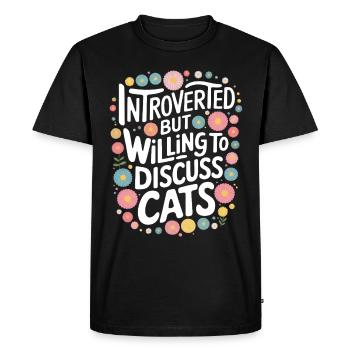 Introvert, antisocial, introvert - Men's Premium Organic T-Shirt - black - Front - Nico (187cm)