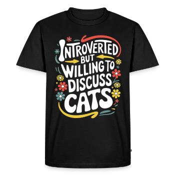 Introvert, antisocial, introvert - Men's Premium Organic T-Shirt - black - Front - Nico (187cm)