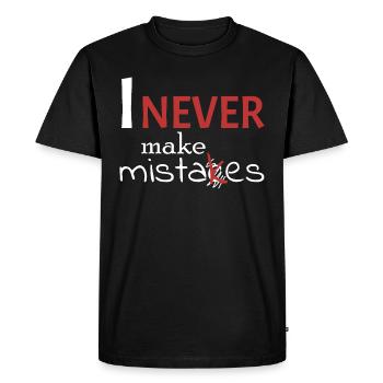 I'm never wrong - Men's Premium Organic T-Shirt - black - Front - Nico (187cm)