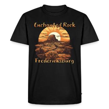 Sunset at Enchanted Rock in Fredericksbur - Men's Premium Organic T-Shirt - black - Front - Nico (187cm)