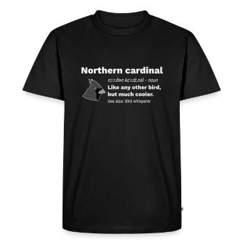 Cardinal du Nord Cardinal Rouge Drôle Définition - T-shirt Premium bio Homme - noir - Devant - Nico (187cm)