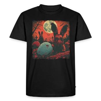 Easter Bunny Zombie Egg Horror Easter - Men's Premium Organic T-Shirt - black - Front - Nico (187cm)