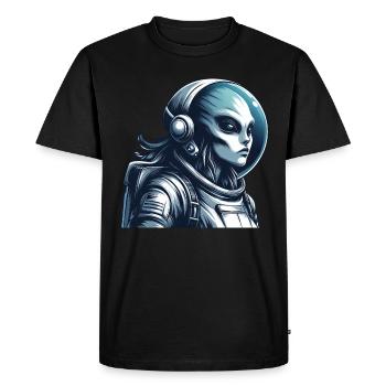 Exploration spatiale d’astronautes extraterrestres - T-shirt Premium bio Homme - noir - Devant - Nico (187cm)