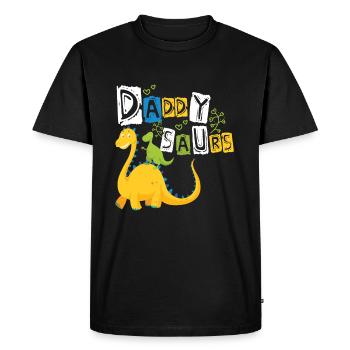 Papa Saurus - T-shirt Premium bio Homme - noir - Devant - Nico (187cm)